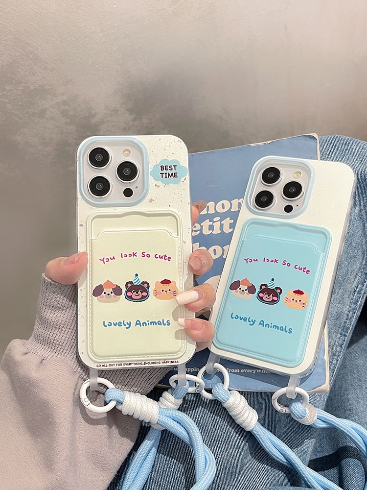 Animal Card Holder Phone Case