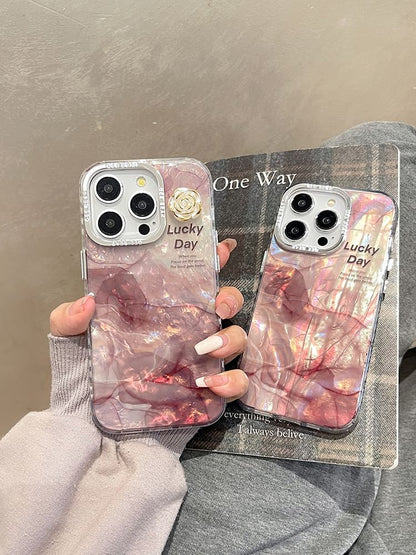 Print Marble Case Floral Phone