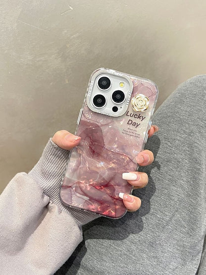 Print Marble Case Floral Phone
