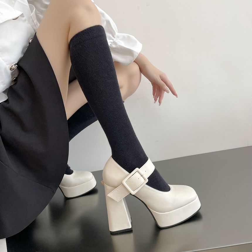 High Heel Mary Jane Pumps