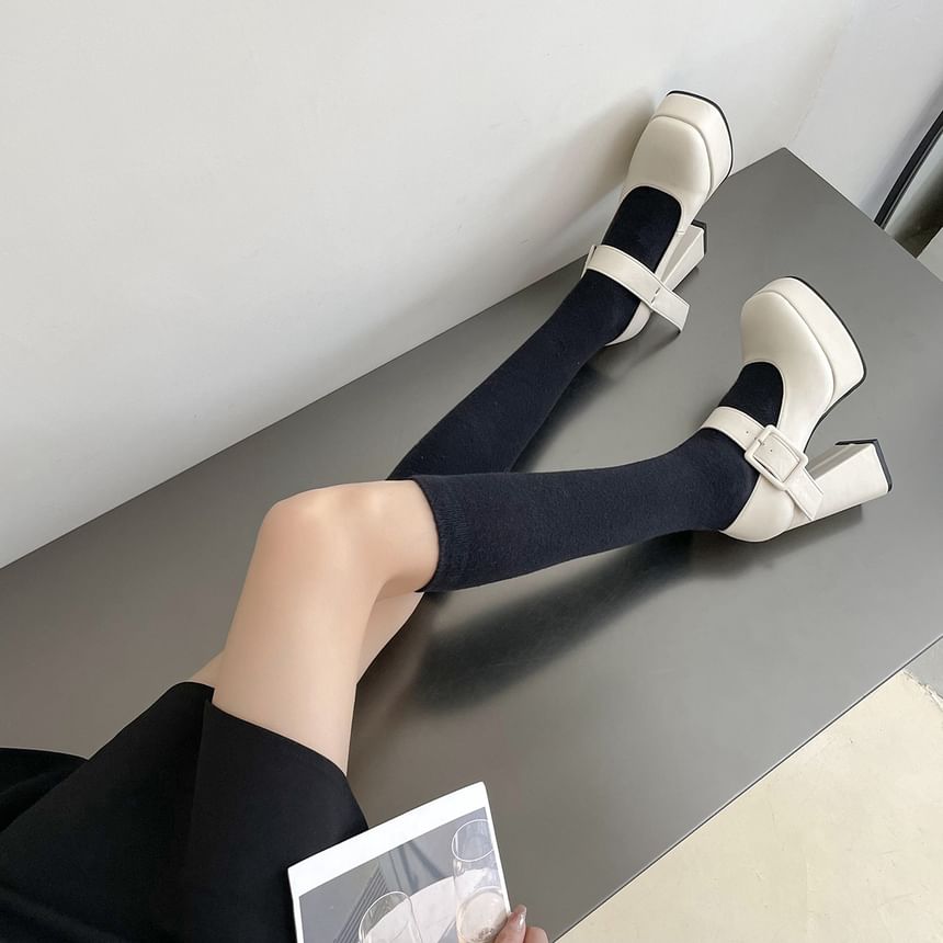 High Heel Mary Jane Pumps