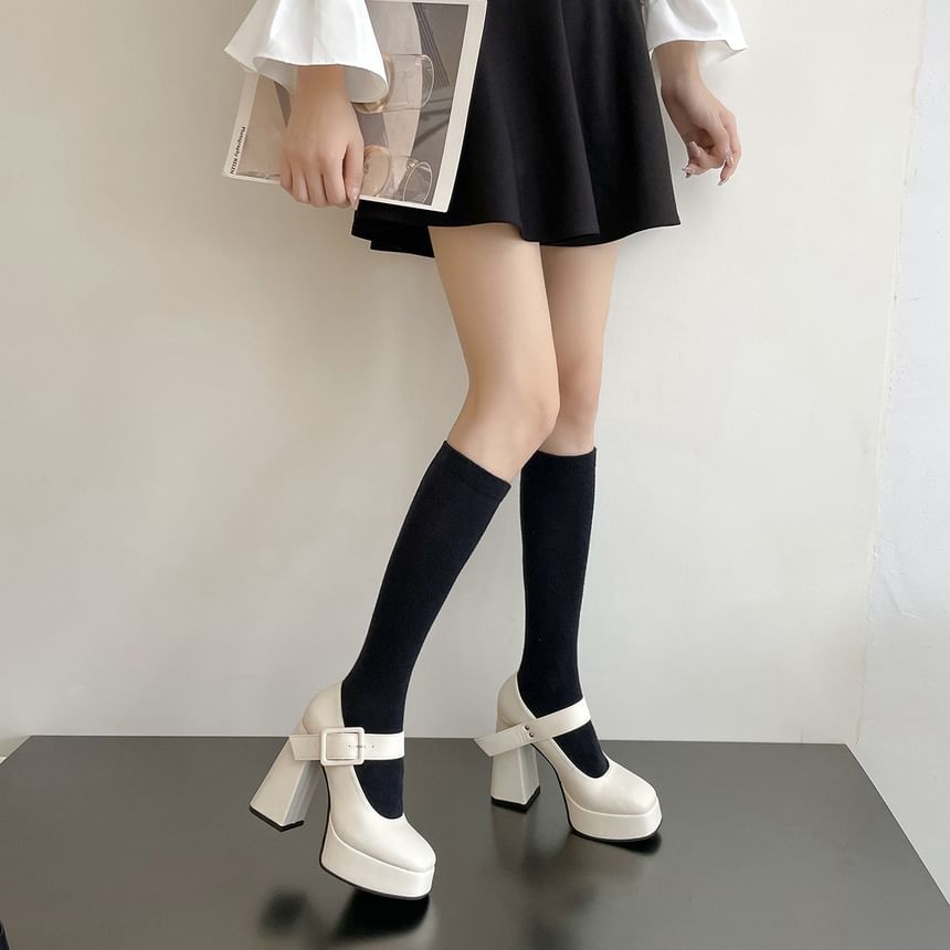 High Heel Mary Jane Pumps