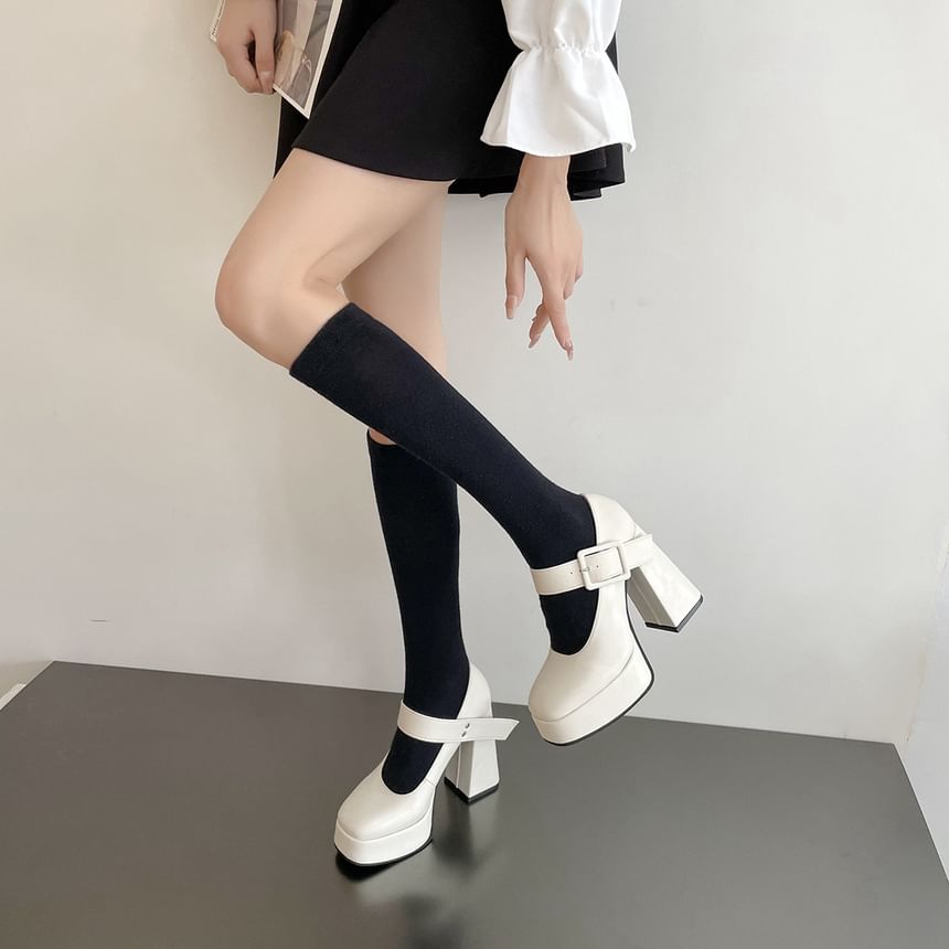 High Heel Mary Jane Pumps