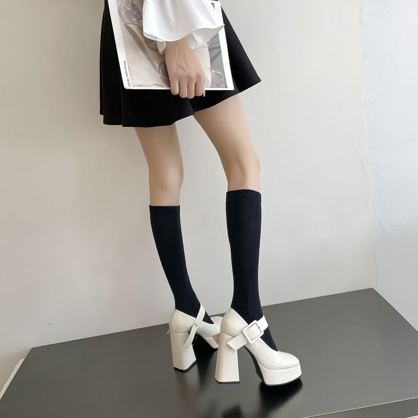 High Heel Mary Jane Pumps