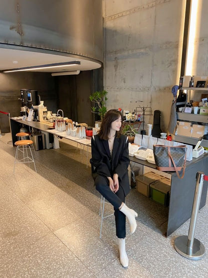 Fleece Lined High Heel Short Boots