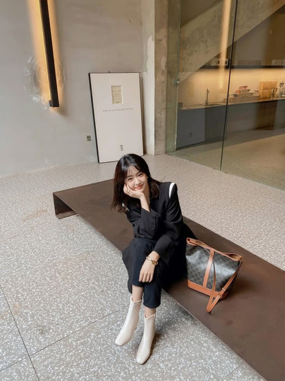 Fleece Lined High Heel Short Boots