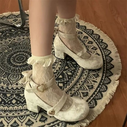 Block Heel Mary Jane Pumps