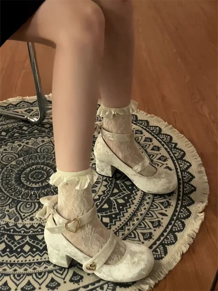 Block Heel Mary Jane Pumps