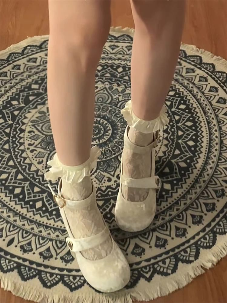 Block Heel Mary Jane Pumps