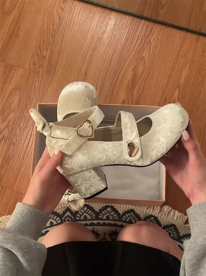 Block Heel Mary Jane Pumps