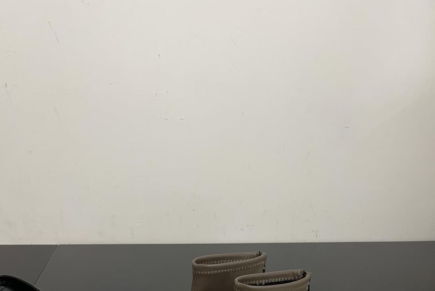 Faux Leather Short Boots