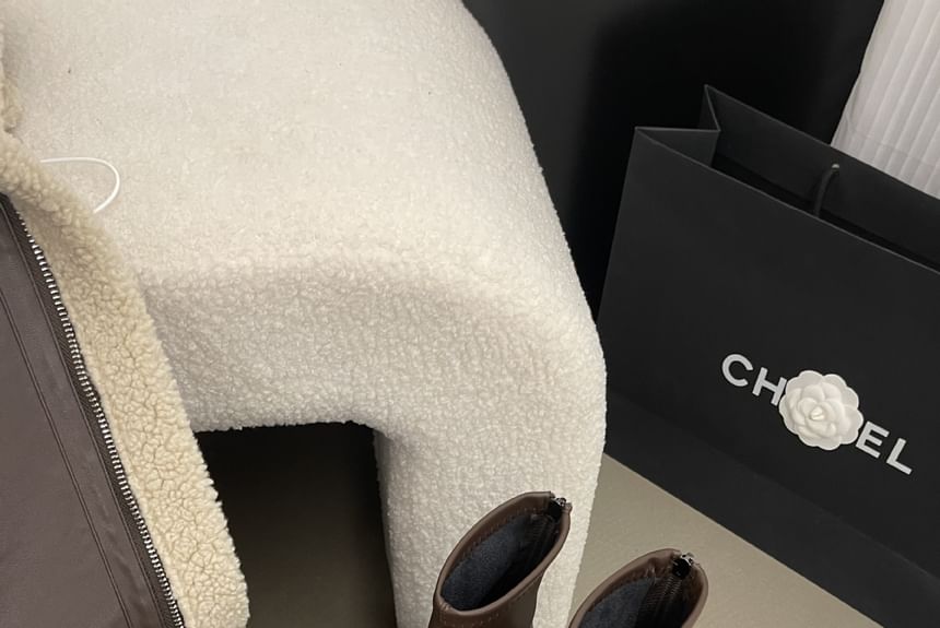 Faux Leather Short Boots