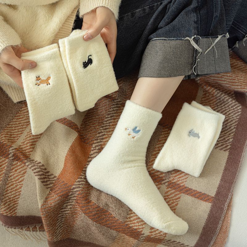 Cartoon Embroidered Socks