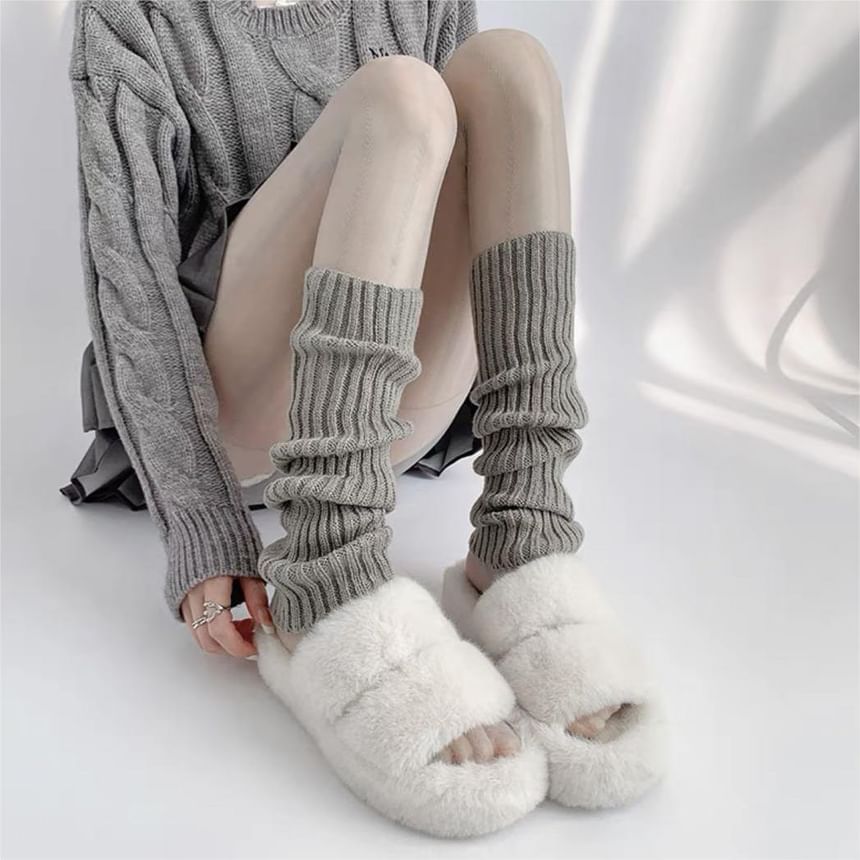 Plain Ribbed Leg Warmers (Various Designs)