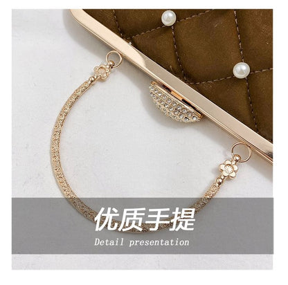 Faux Pearl Chain Strap Crossbody Bag