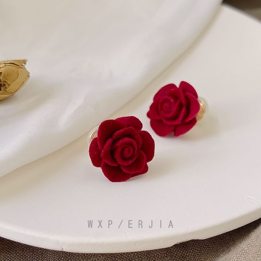 Rose Cuff Alloy Ear Flocking