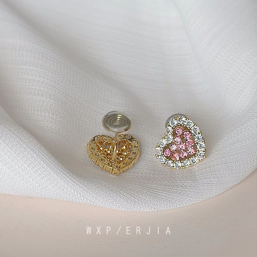 Heart Rhinestone Cuff Ear Alloy