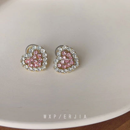 Heart Rhinestone Cuff Ear Alloy