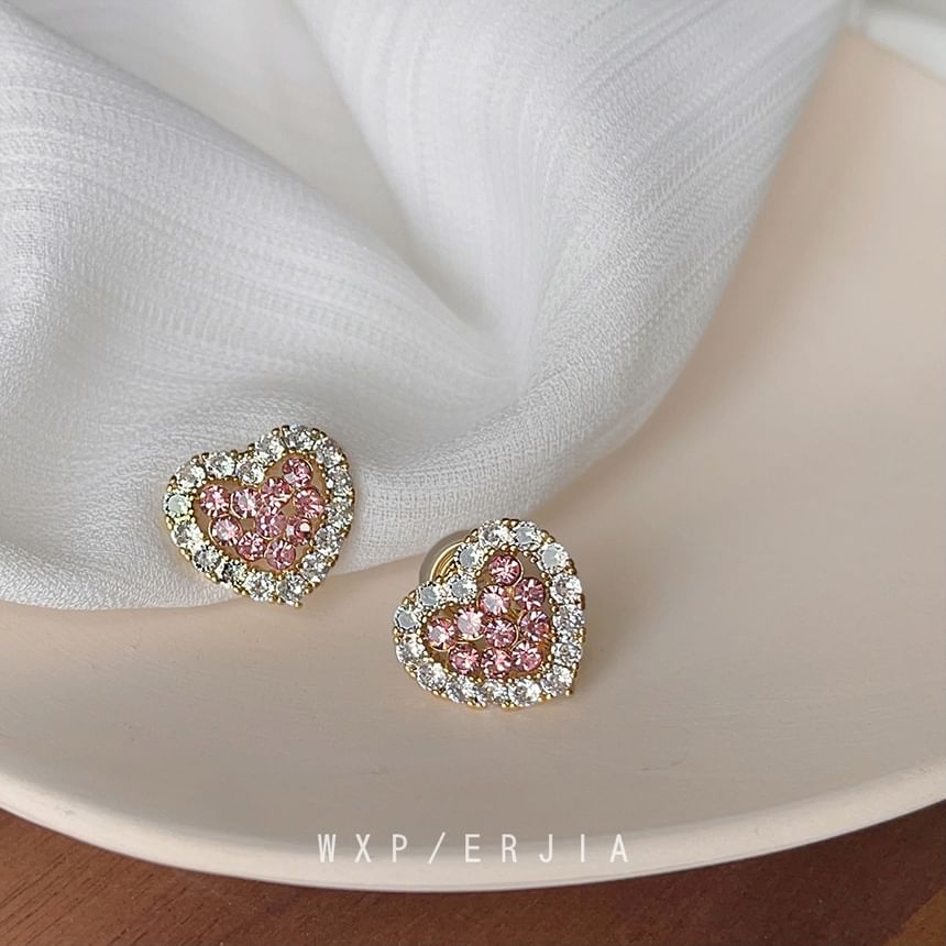 Heart Rhinestone Cuff Ear Alloy