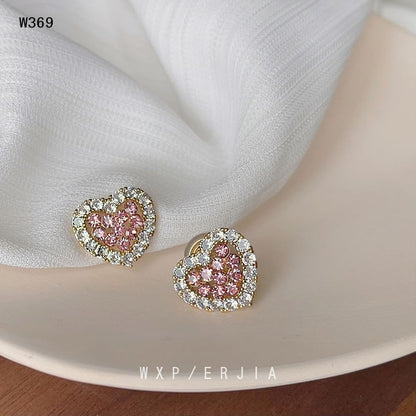 Heart Rhinestone Cuff Ear Alloy