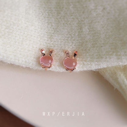 Rabbit Ear Gemstone Cuff Alloy Faux