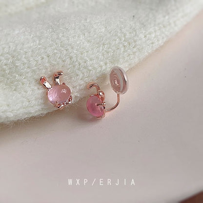 Rabbit Ear Gemstone Cuff Alloy Faux