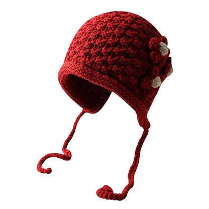 Floral Knit Hat