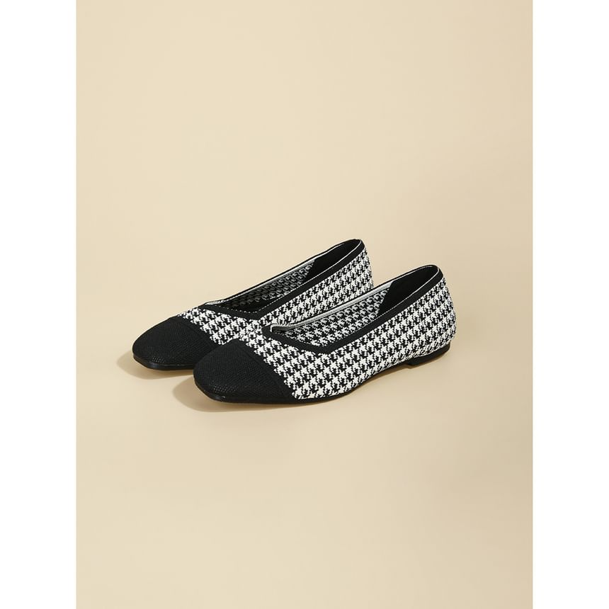 Woven Toe Square Flats