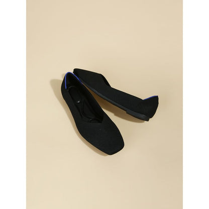Toe Square Woven Flats