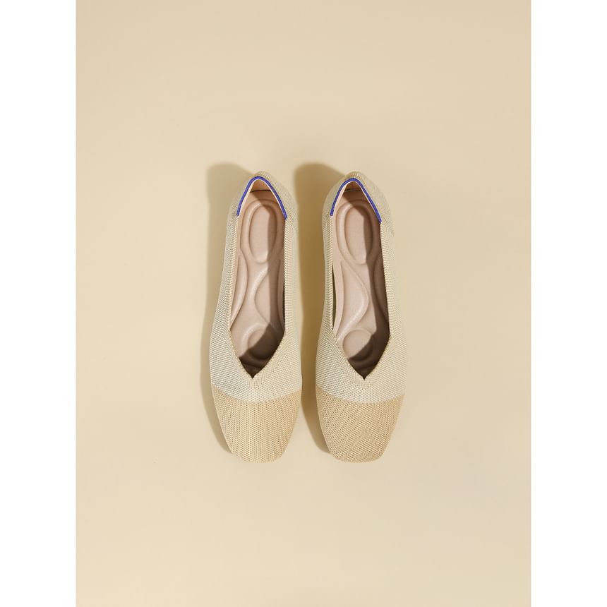 Toe Square Woven Flats