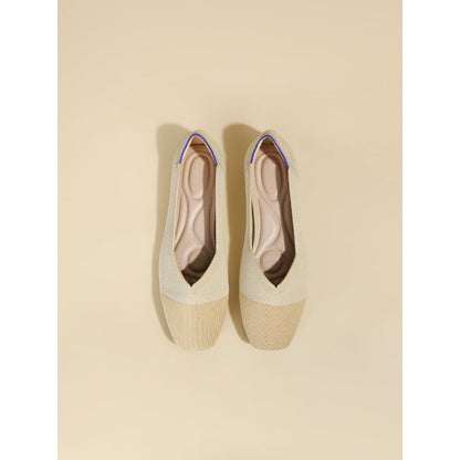 Toe Square Woven Flats