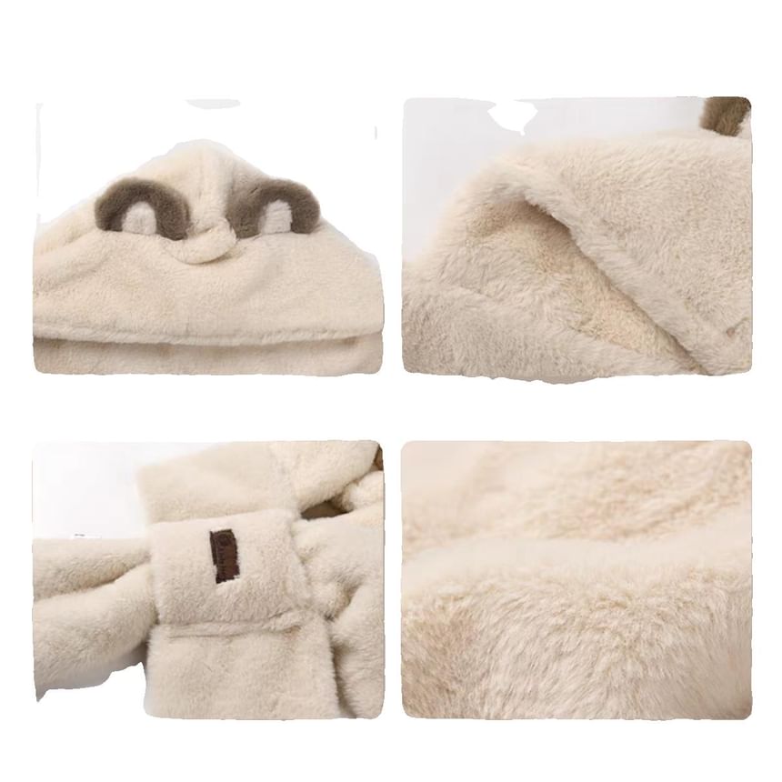 Bear Ear Scarfed Trapper Hat