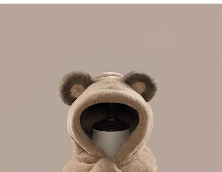 Bear Ear Scarfed Trapper Hat