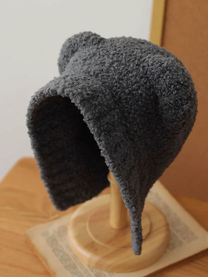 Bear Ear Fleece Bonnet Hat