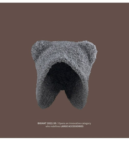 Bear Ear Fleece Bonnet Hat