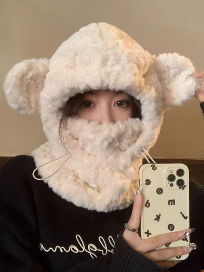 Bear Ear Fleece Trapper Hat