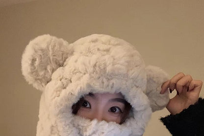 Bear Ear Fleece Trapper Hat