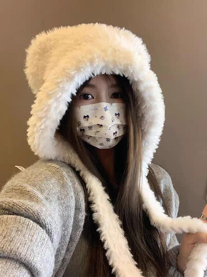 Bear Ear Fleece Trapper Hat