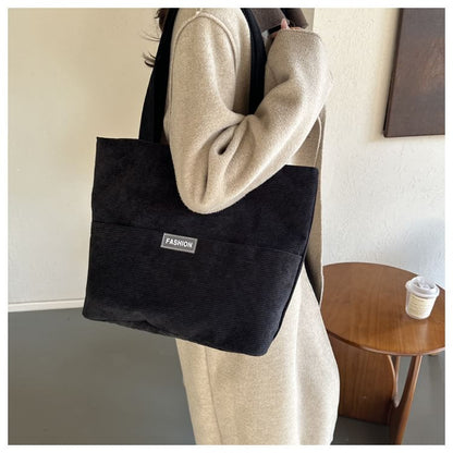 Plain Applique Tote Bag