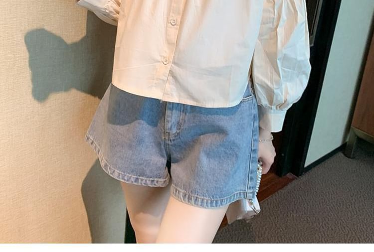 Long-Sleeve Blouse Plain