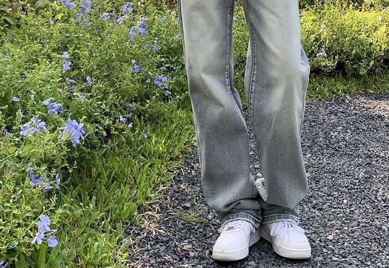 Washed Fit Jeans Rise Mid Loose