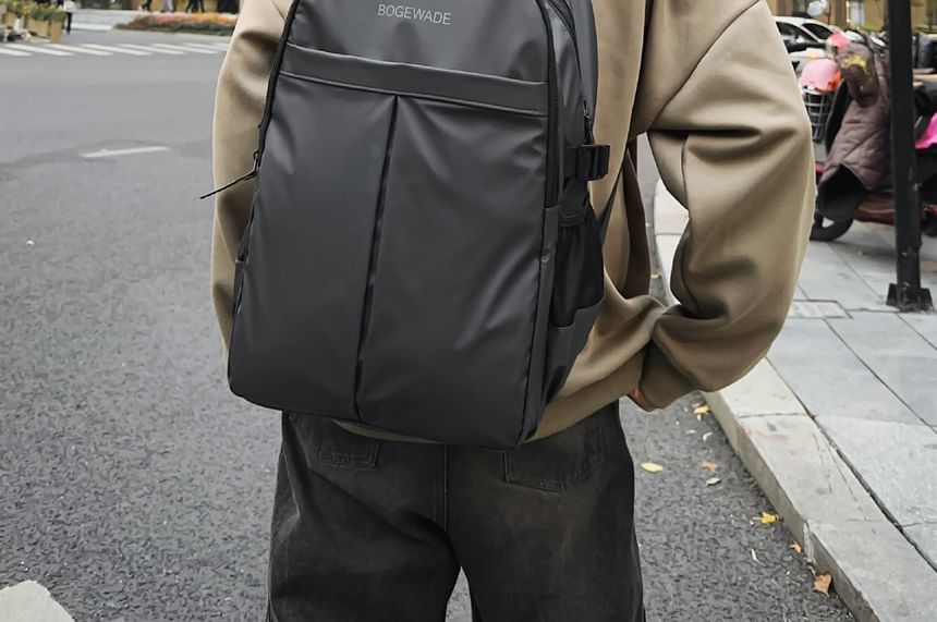 Lettering Multi-Pocket Backpack