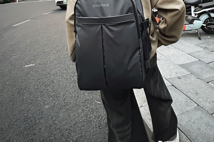 Lettering Multi-Pocket Backpack