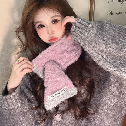 Applique Contrast Scarf Trim Label