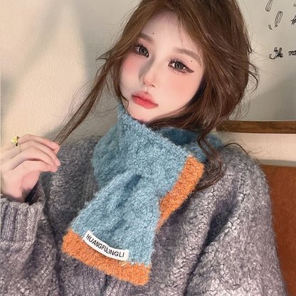 Applique Contrast Scarf Trim Label