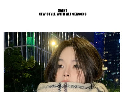 Plaid Scarf Tasseled