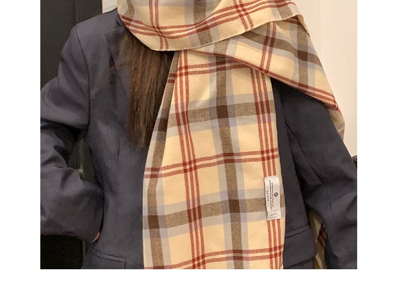 Houndstooth Tasseled Scarf