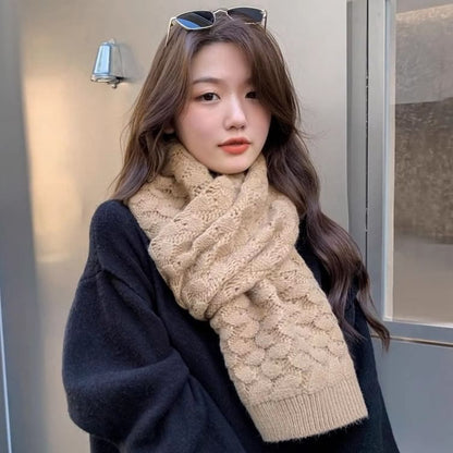 Pointelle Scarf Knit Plain