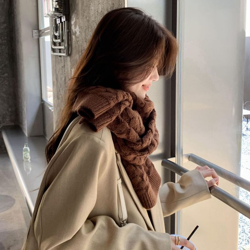 Pointelle Scarf Knit Plain