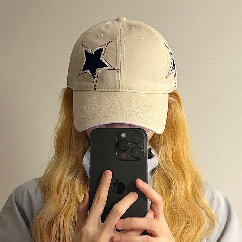 Embroidered Star Cap